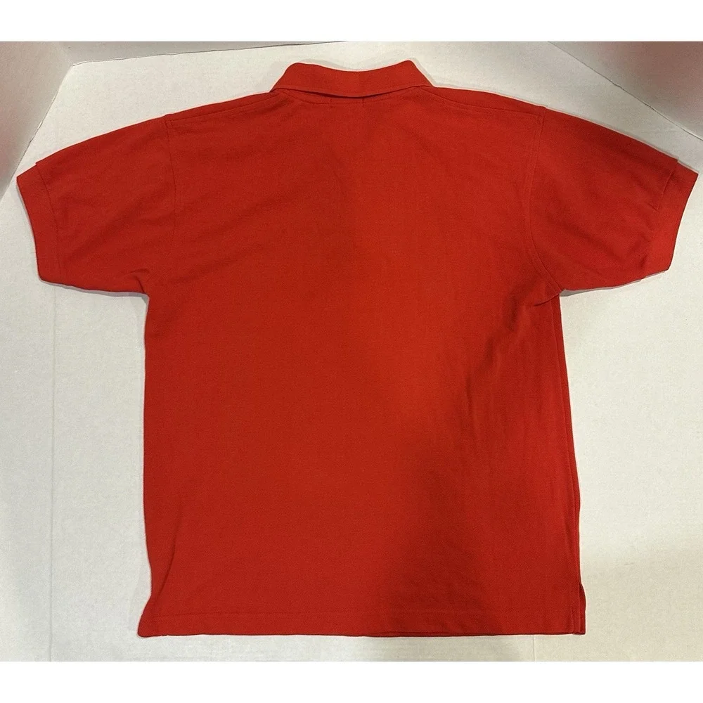 Polo Ralph Lauren Polo Shirt Men's Size Large Red Short Sleeve Blue Horse